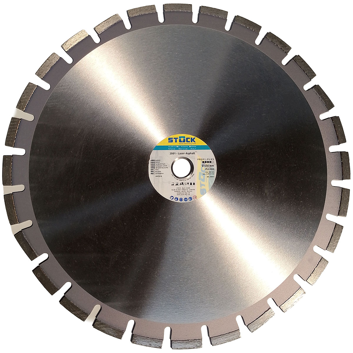 Diamant Trennscheibe Asphalt 450mm CD2001 lasergeschweißt Profi-Plus-Qualität Laser-Schrägschutzsegmente Nass und Trockenschnitt
