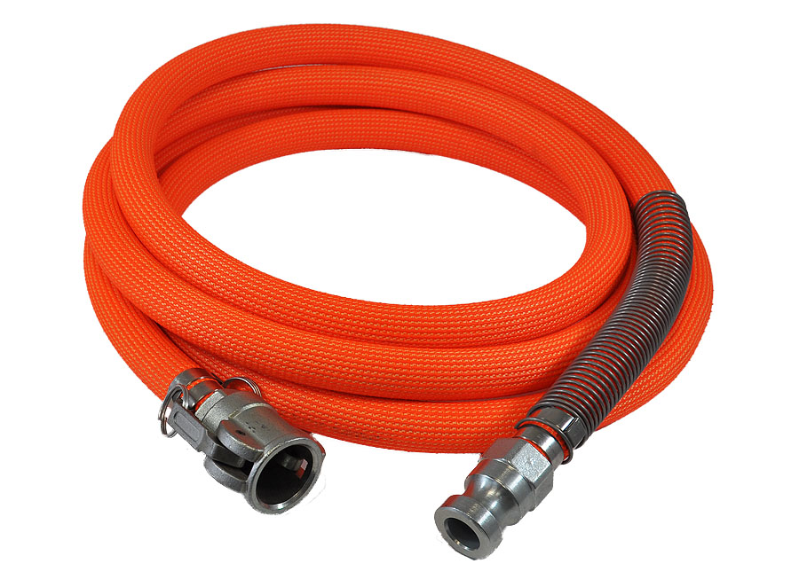 Mörteldruckschlauch SUPER LIGHT orange NW25 V-Teil (drehbar) Kupplung