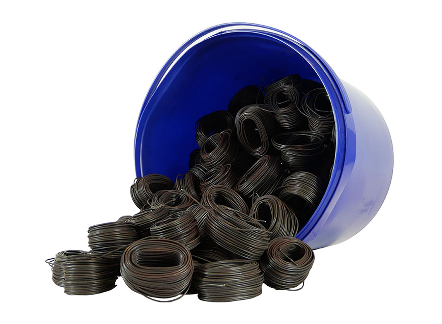 Drahtröllchen / Bindedraht / Drahtmäuse weichgeglüht 1,4mm 20kg im Eimer Drahtröllchen / Bindedraht / Drahtmäuse weichgeglüht 1,4mm 20kg im Eimer