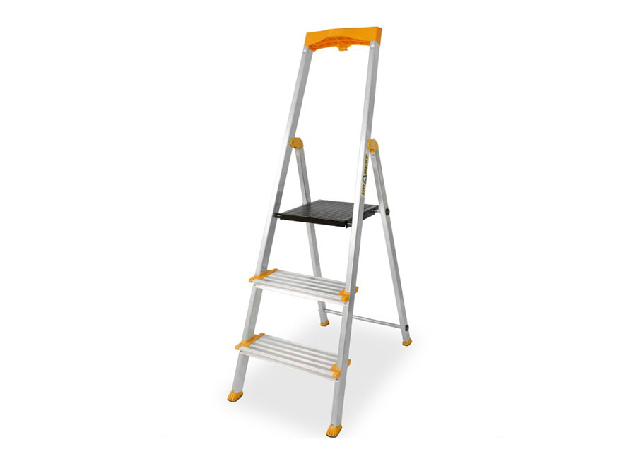 Einseitige Trittleiter / Aluminiumleiter mit breiten 3 Stufen