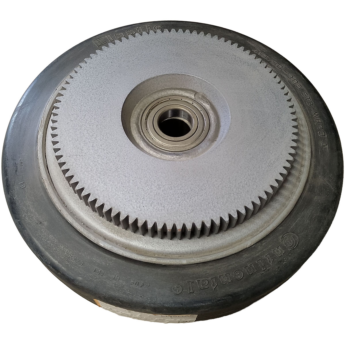 Schwerlastrad mit Zahnradantrieb Vollgummi 415x90mm für Minikran LMK (220021)