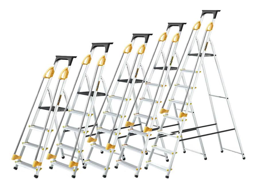PRO Trittleiter Aluminium mit Handlauf PRO Trittleiter Aluminium mit Handlauf