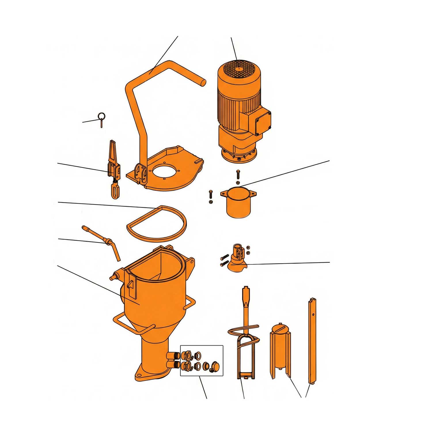 Explosionszeichnung Mischrohr