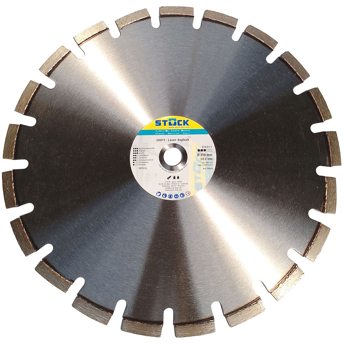 Diamant Trennscheibe CD20011 Laser-Asphalt Classic mit Lasergeschweißt für Nass- und Trockenschnitt im Handwerksbedarf
