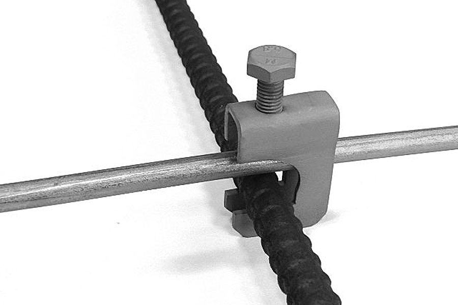 Armierungsklemme für Rundleiter verzinkt Schraube M 10 gemäß DIN EN 62561-1 Armierungsklemme für Rundleiter verzinkt Schraube M 10 gemäß DIN EN 62561-1