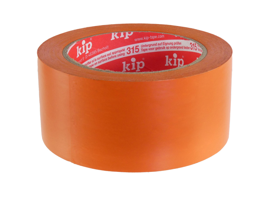 KIP 315 PVC-Schutzband PREMIUM glatt Orange 50mm 33m - Rolle