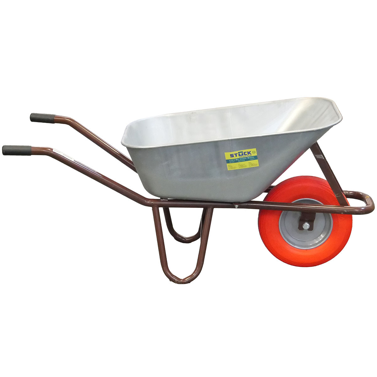Müba Betonkarre Tiefmuldenkarre 90L verzinkt polymeres Rad auf Stahlfelge (kugellagert)