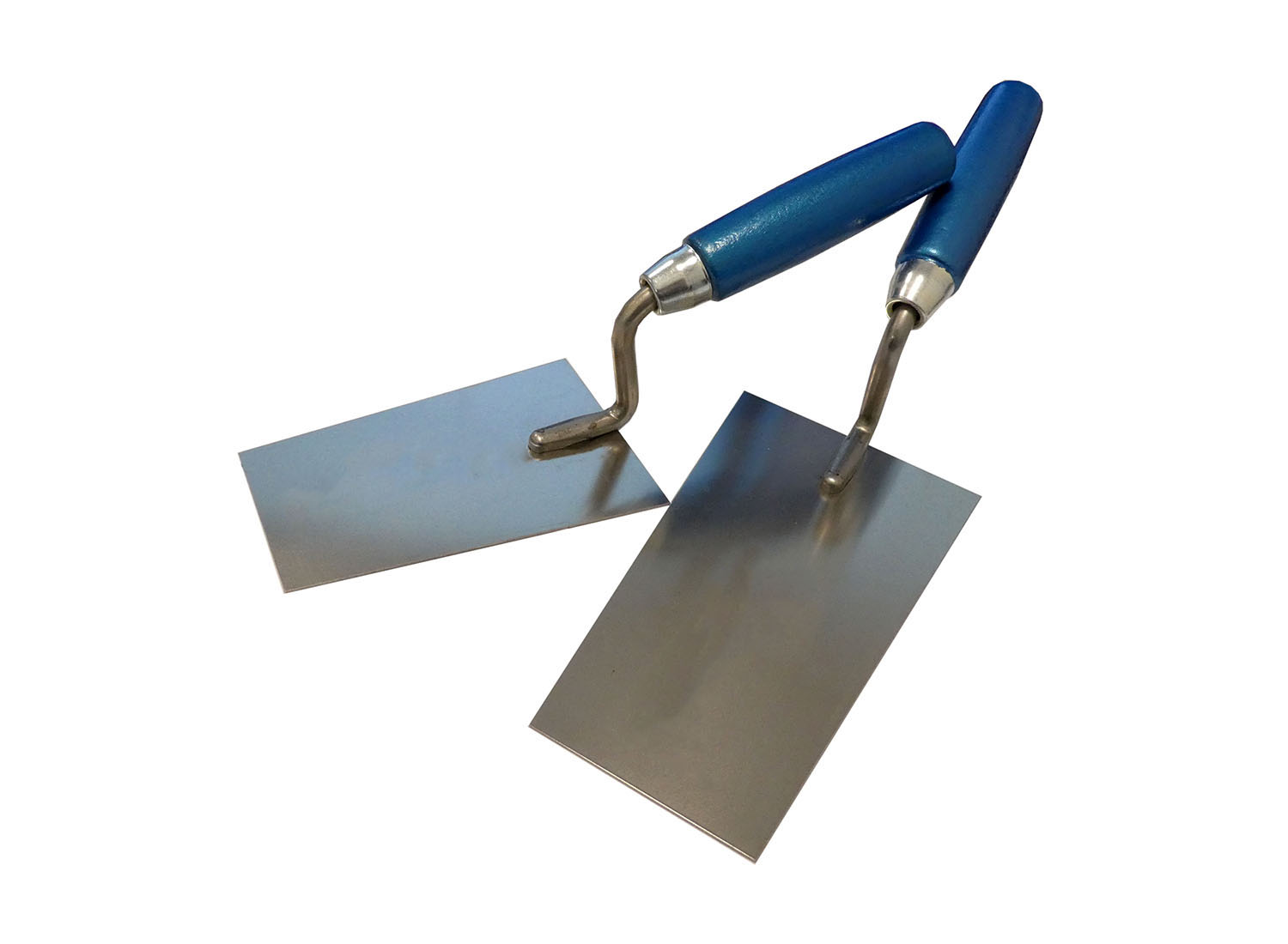 Berner Putzkelle rostfrei mit Holzgriff blau