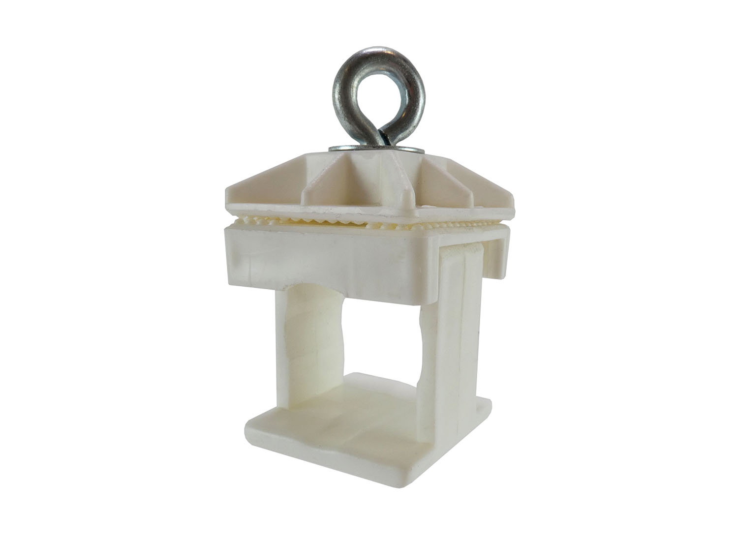 Kombikunststoffschelle für Rund- und Vierkantschaftrohre weiß Kombikunststoffschelle für Rund- und Vierkantschaftrohre weiß