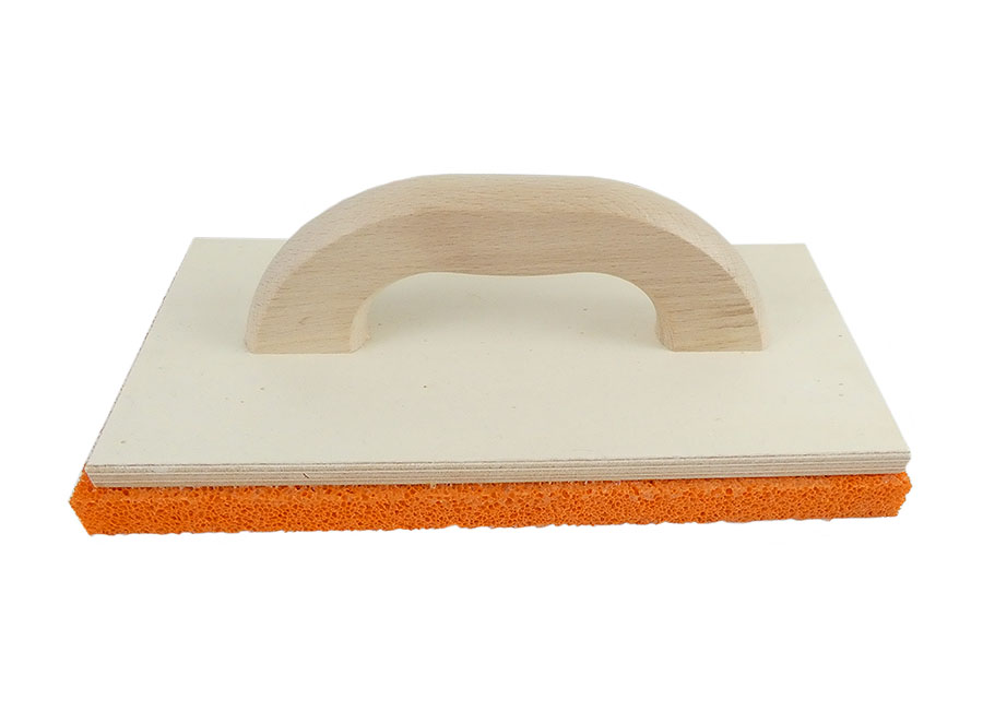 Holz-Reibebrett mit Schwammgummi-Belag