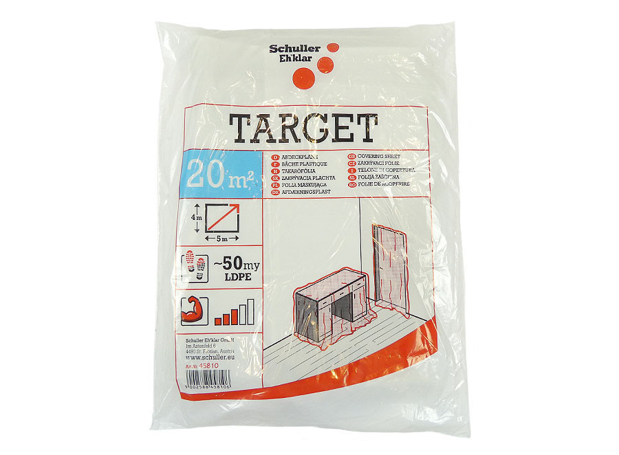 TARGET Abdeckplane LDPE transparent trüb 4 x 5 m - 50 mµ