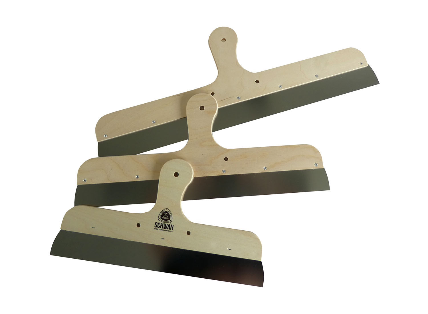 Flächenspachtel / Dekorspachtel mit Holzgriff