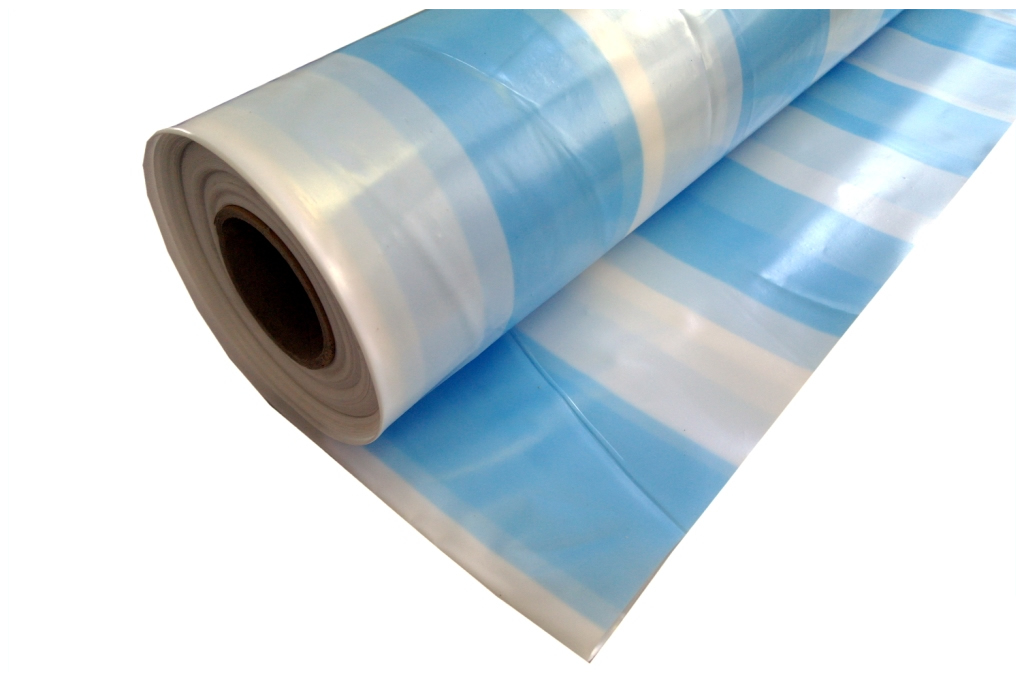 LDPE Dampfbremsfolie / Dampfsperrbahn 4x25m 200 mµ blau/weiß