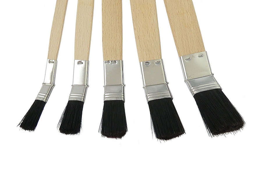 Plattpinsel gebogen MAESTRO PP black Plattpinsel gebogen MAESTRO PP black