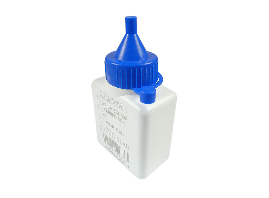 Farbpuder Blau 100g, hochwertige Schlagschnurkreide für Handwerker und Heimwerker, Markierungsfarben aus Deutschland