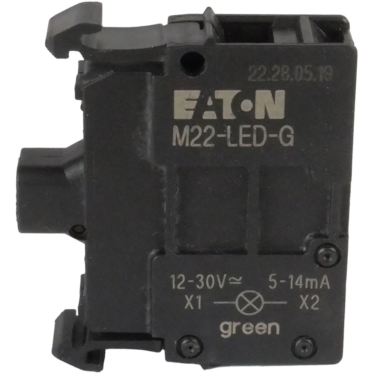 Grünes LED-Leuchtelement M22 für Putzmaschine gemäß IEC 60947-5