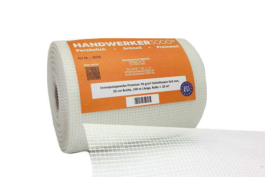 Innenputzgewebe PREMIUM ca. 70 g/m² 5 x 5 mm, 100 m
