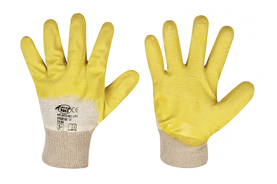 Handschuhe Latex mit Strickbund Größe 10