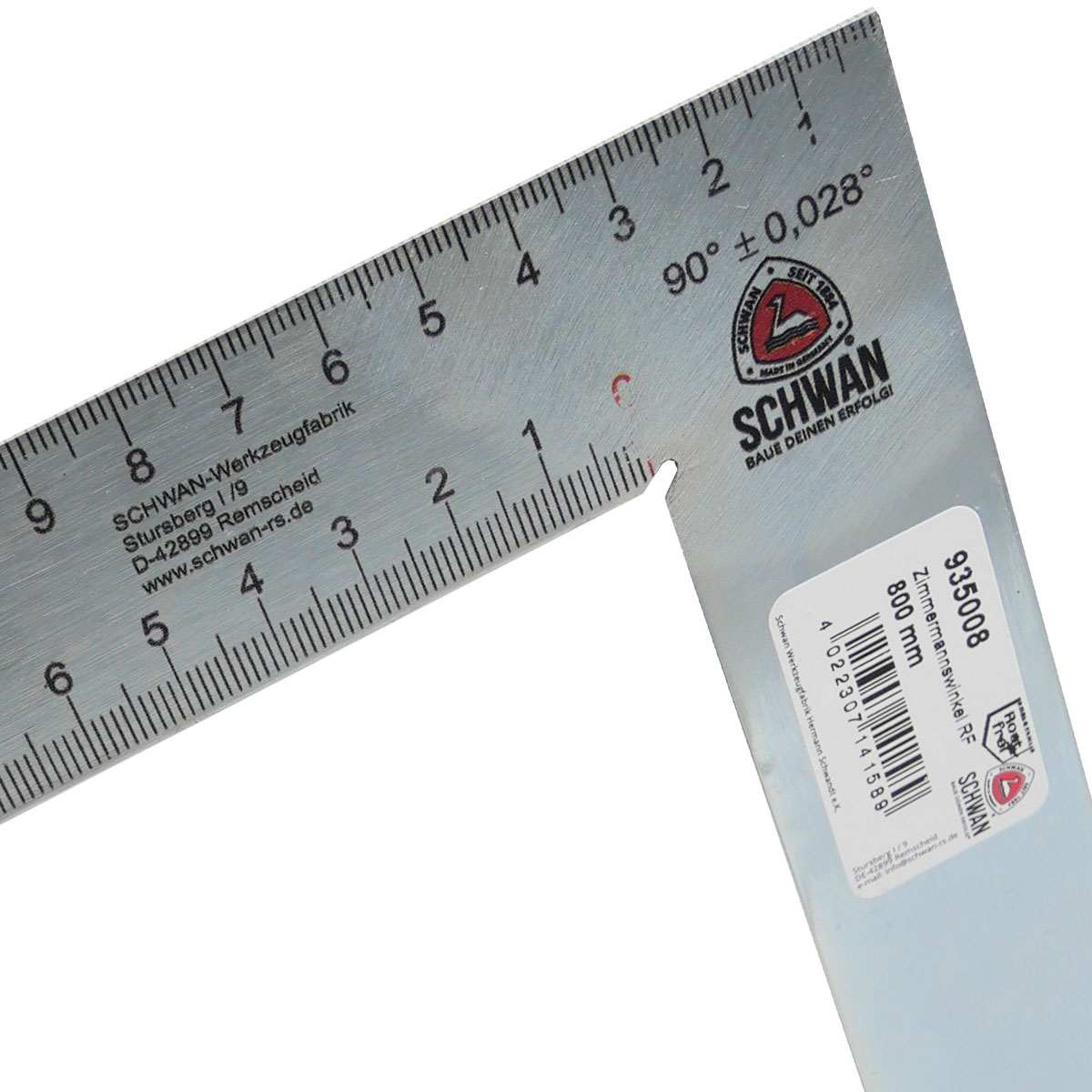 Zimmermannswinkel / Federwinkel 800x320mm rostfrei