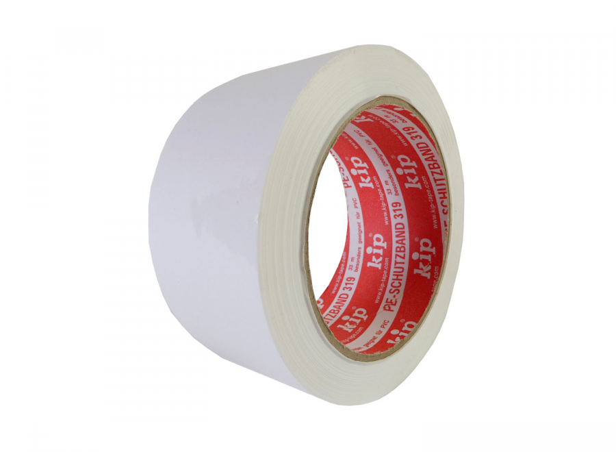 319 PE-Schutzband Premium glatt 33 m weiß | 50 mm x 33 m | Karton (mit 36 Rollen)