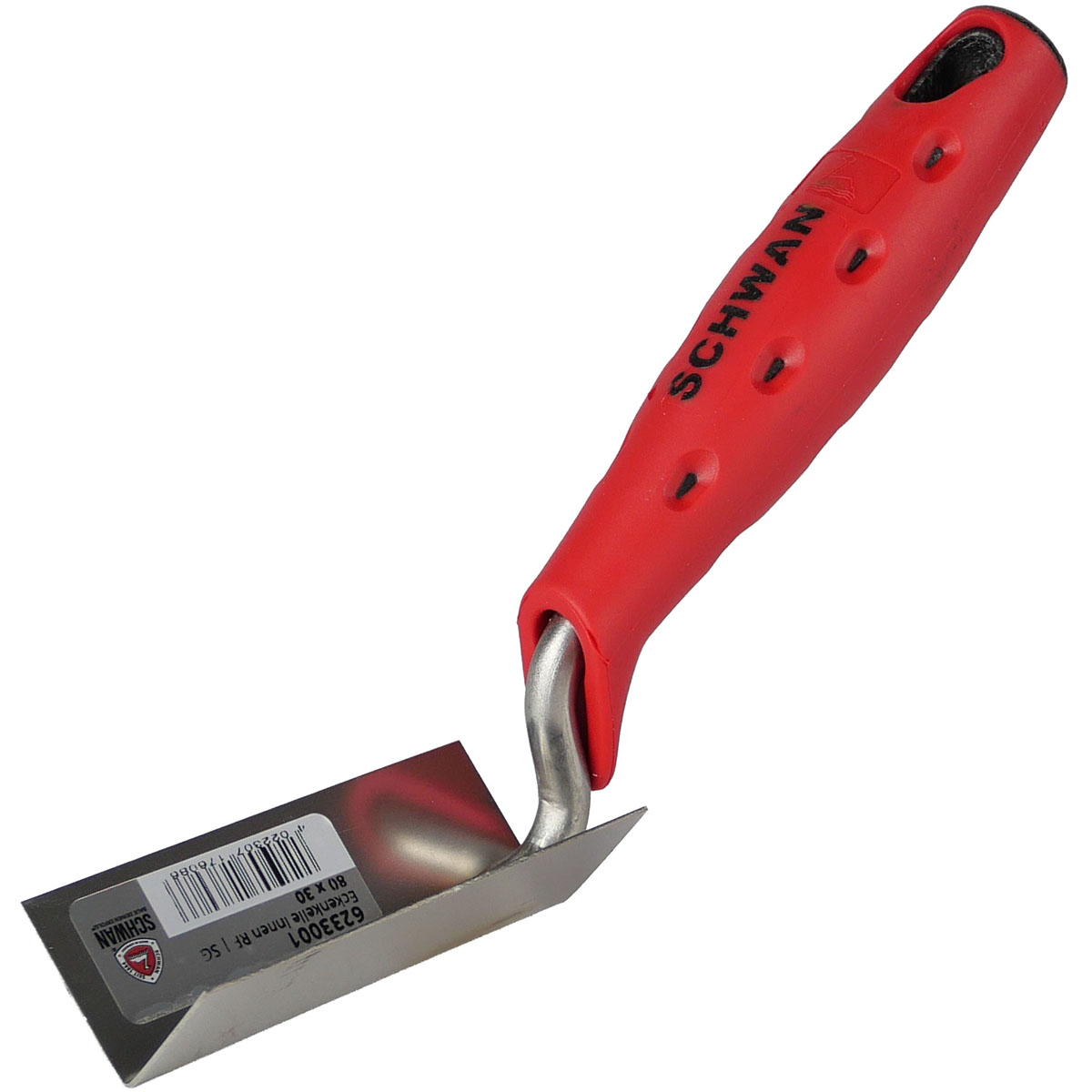 Schwan Eckenkelle 90° innen 80x30x30mm Edelstahl Stärke 0,8mm Softheft