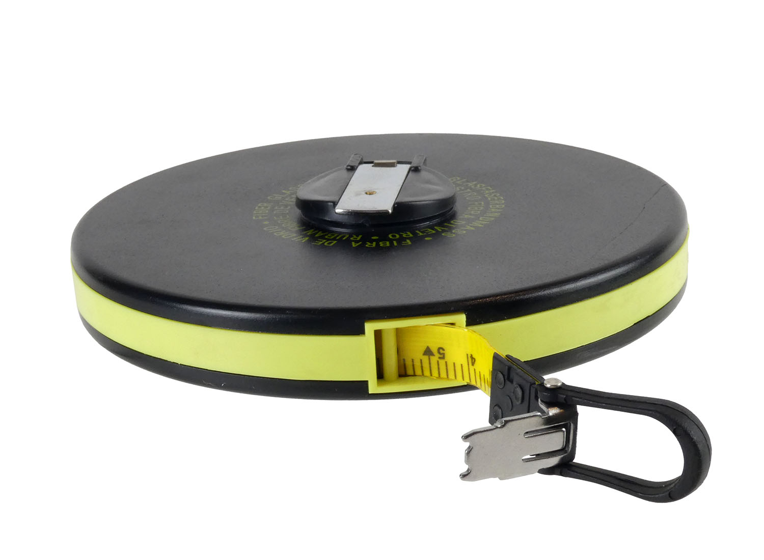 Glasfaser-Rollenmaßband mit Haken 30m, Bandbreite 13mm