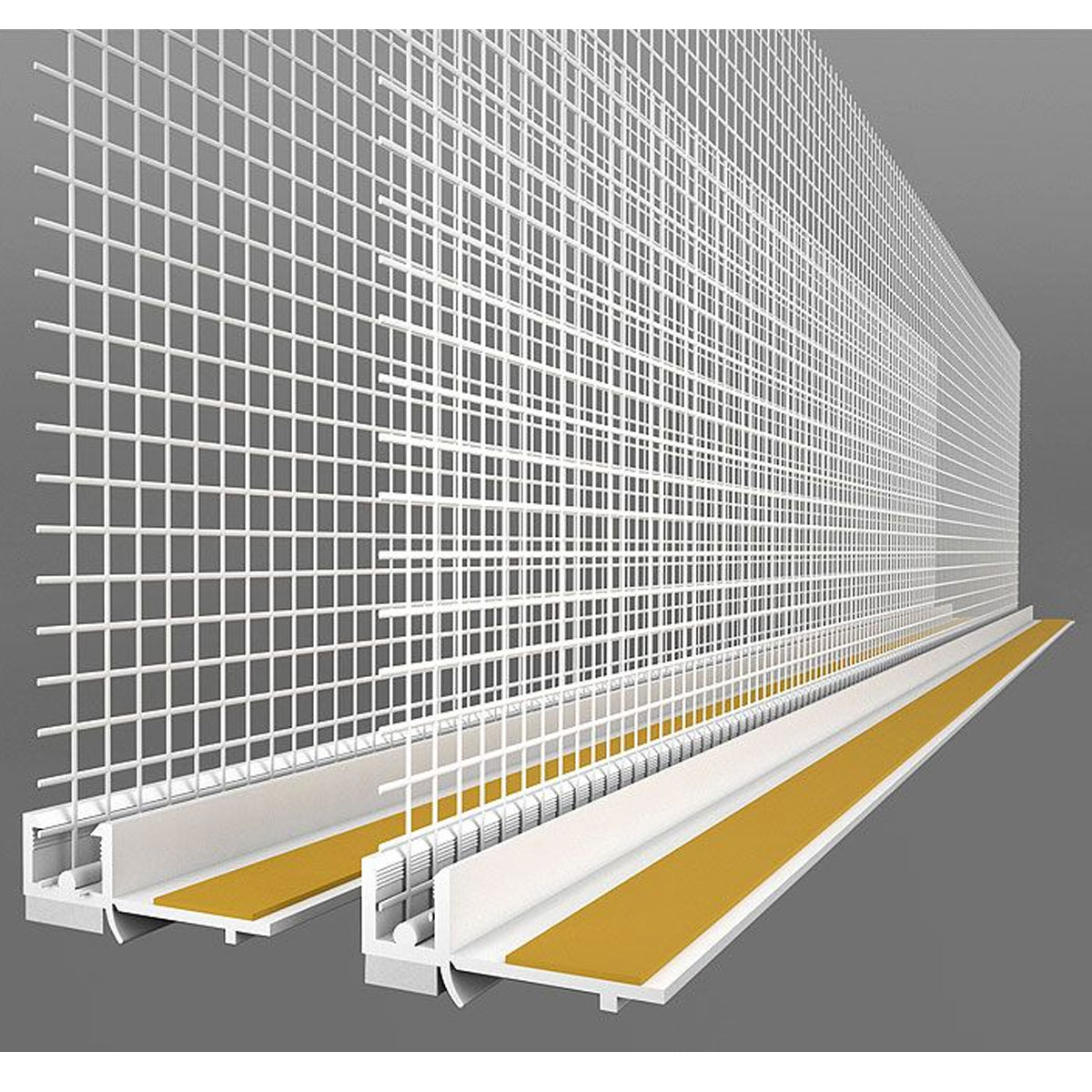 Anputzleiste mit Gewebe und Schutzlippe