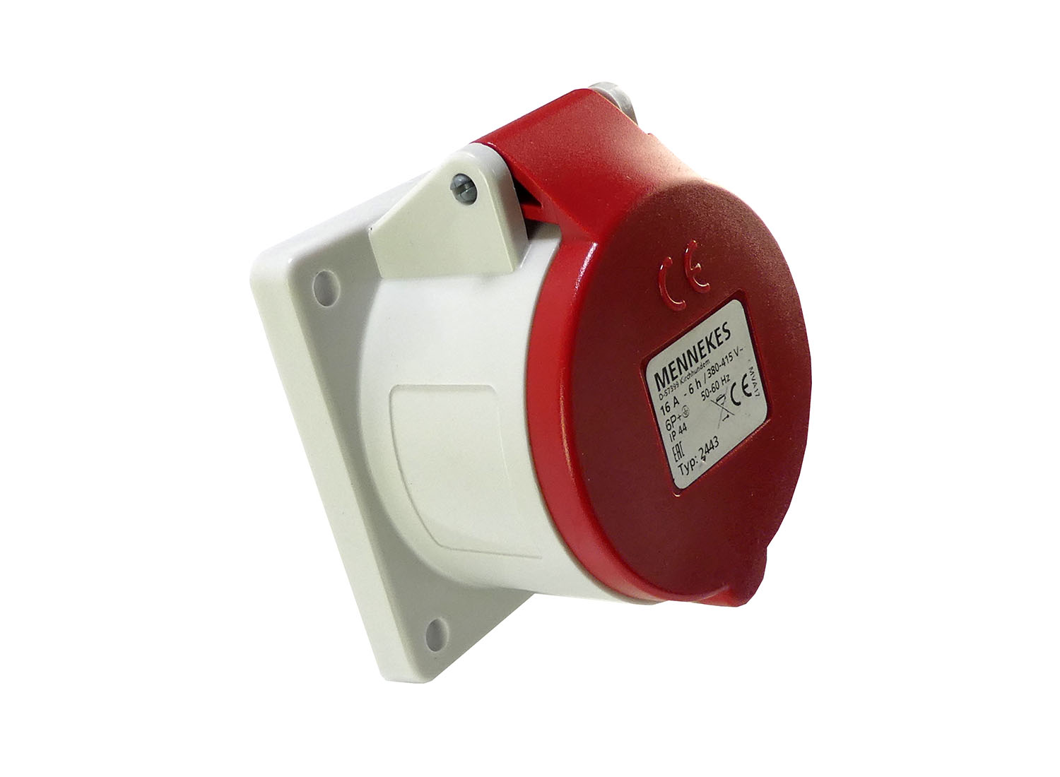 CEE-Einbausteckdose gerade 7 x 16A