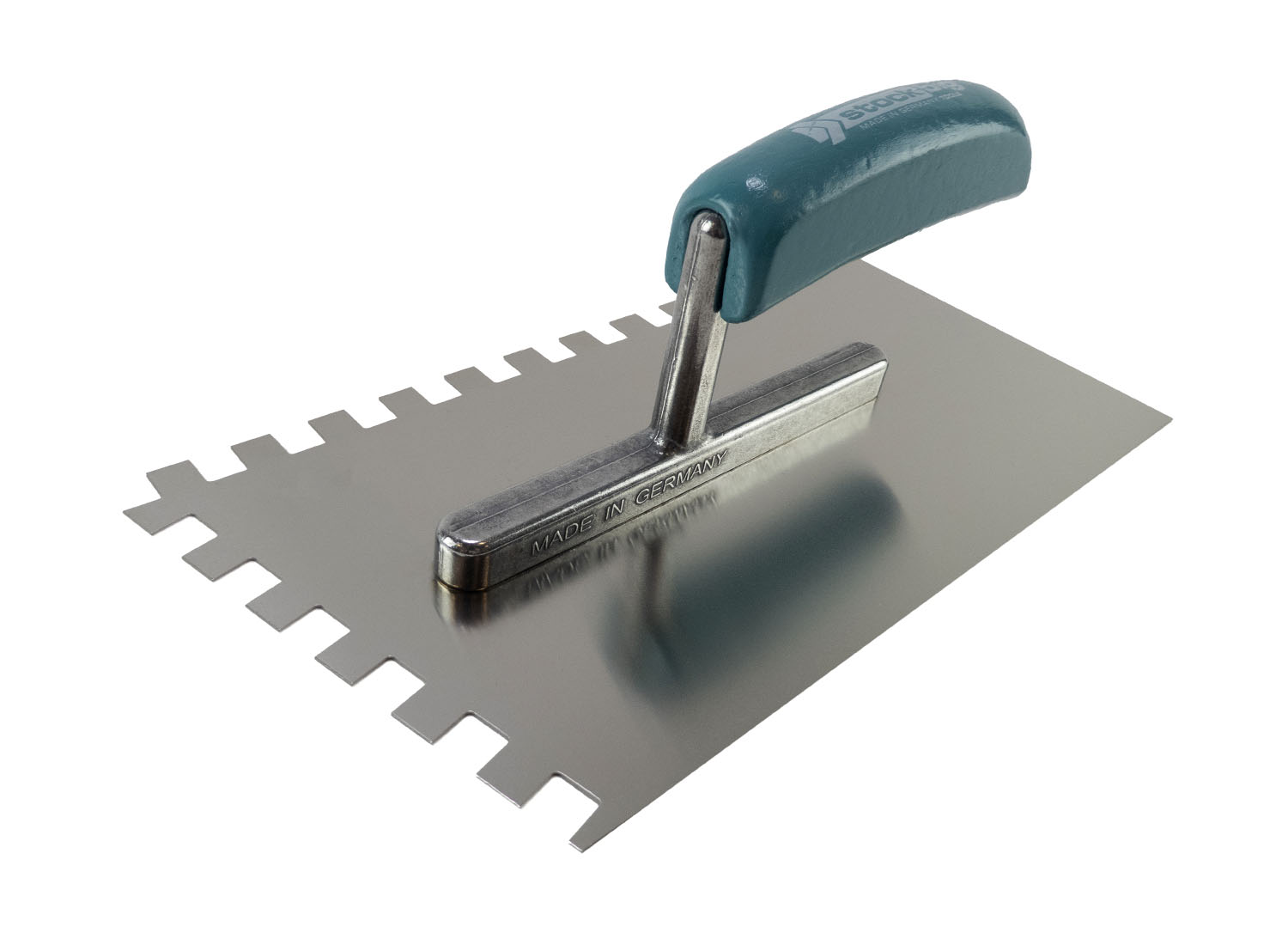  Zahnkelle CLEVER 280x130mm rostfrei 10x10mm Stärke 0,7mm mit Holzgriff