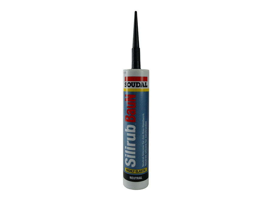 Soudal Silikondichtstoff Silirub BauN 300 ml Kartusche Schwarz