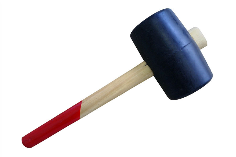 Gummihammer mit Holzstiel