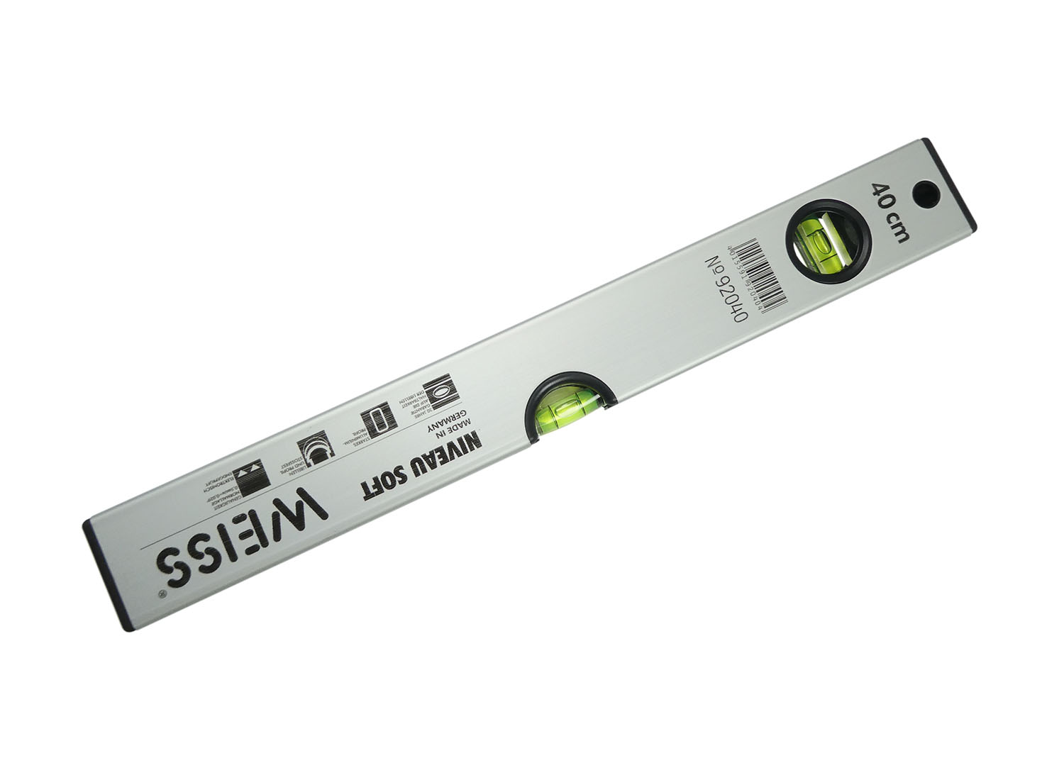 Profi Wasserwaage Aluminium mit 2 Libellen 40 cm