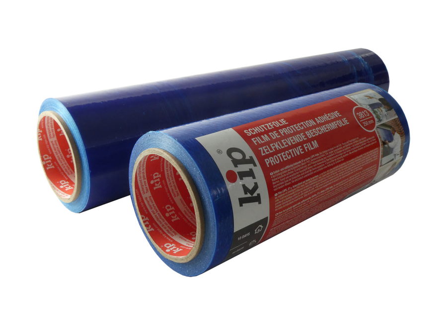 3813 Schutzfolie / Glasschutzfolie selbstklebend blau-transparent