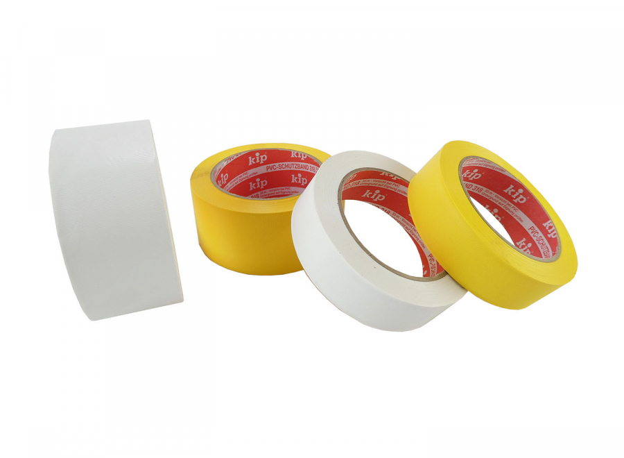 318 PVC-Schutzband Weiß quergerillt 33m