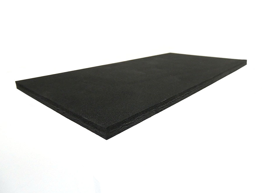 Moosgummi-Ersatzbelag schwarz 280x140x8mm