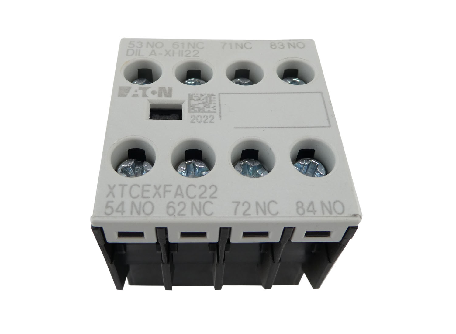 DILA-XHI22 Hilfsschalterblock 2 Schließer, 2 Öffner 4 A steckbar DILA-XHI22 Hilfsschalterblock 2 Schließer, 2 Öffner 4 A steckbar