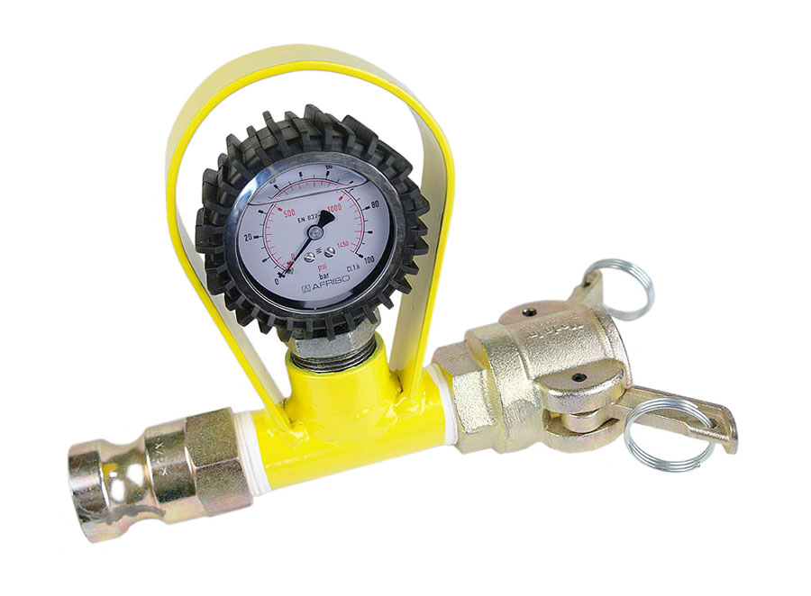 Mörteldruckmanometer komplett mit Kupplungen für Putzmaschine
