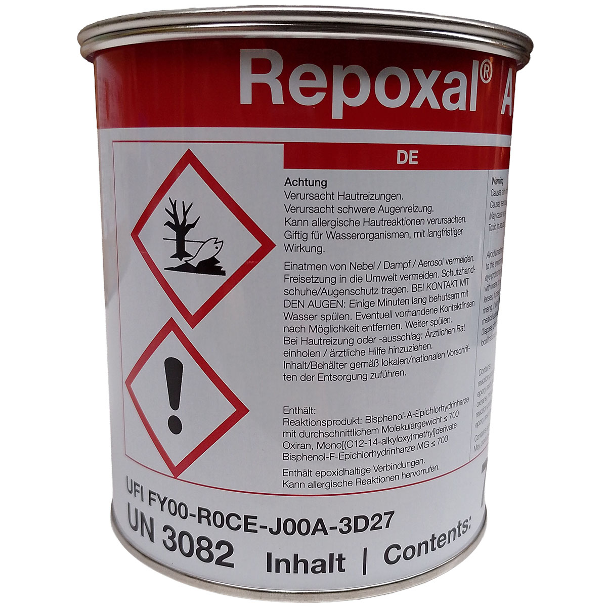 REPOXAL Zweikomponentenkleber lösemittelfrei zum Verkleben von Stöpseln und Verschlusskonen für Faserbeton