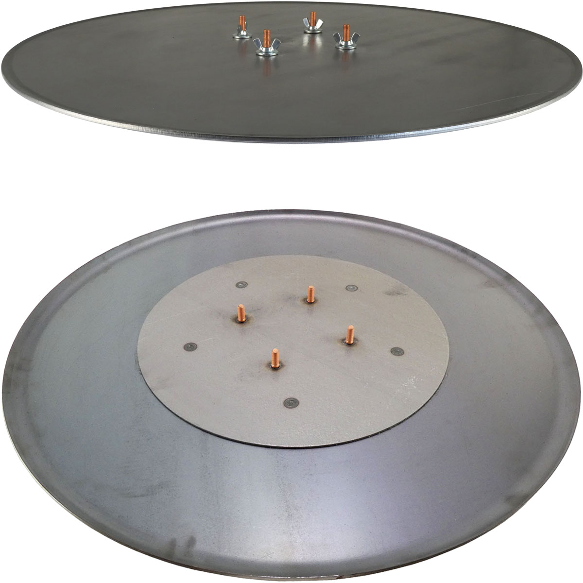 Glättscheibe Glätteteller gepresst 60cm mit 4 Gewindebolzen