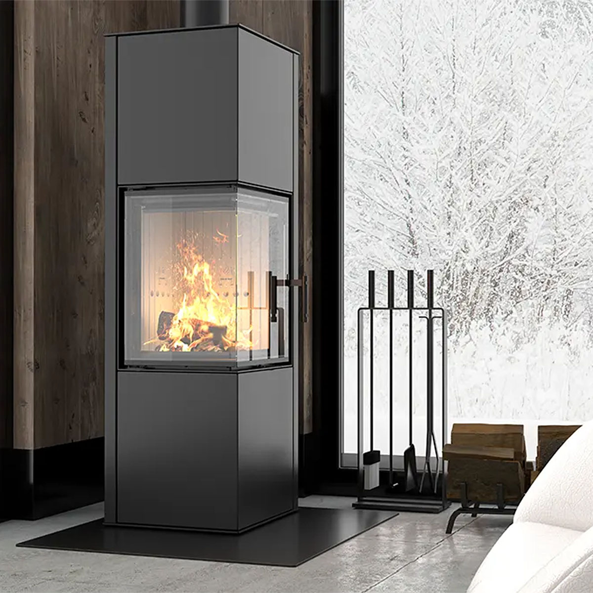 SIGA Freistehender Kamin Weiß