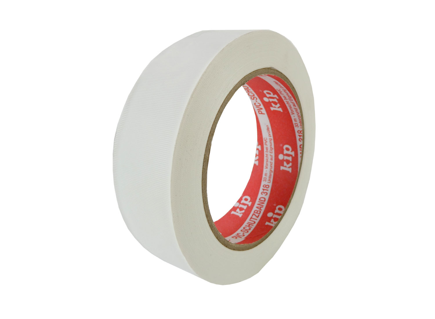 KIP 318 PVC-Schutzband Weiß quergerillt 30mm 33m - Rolle