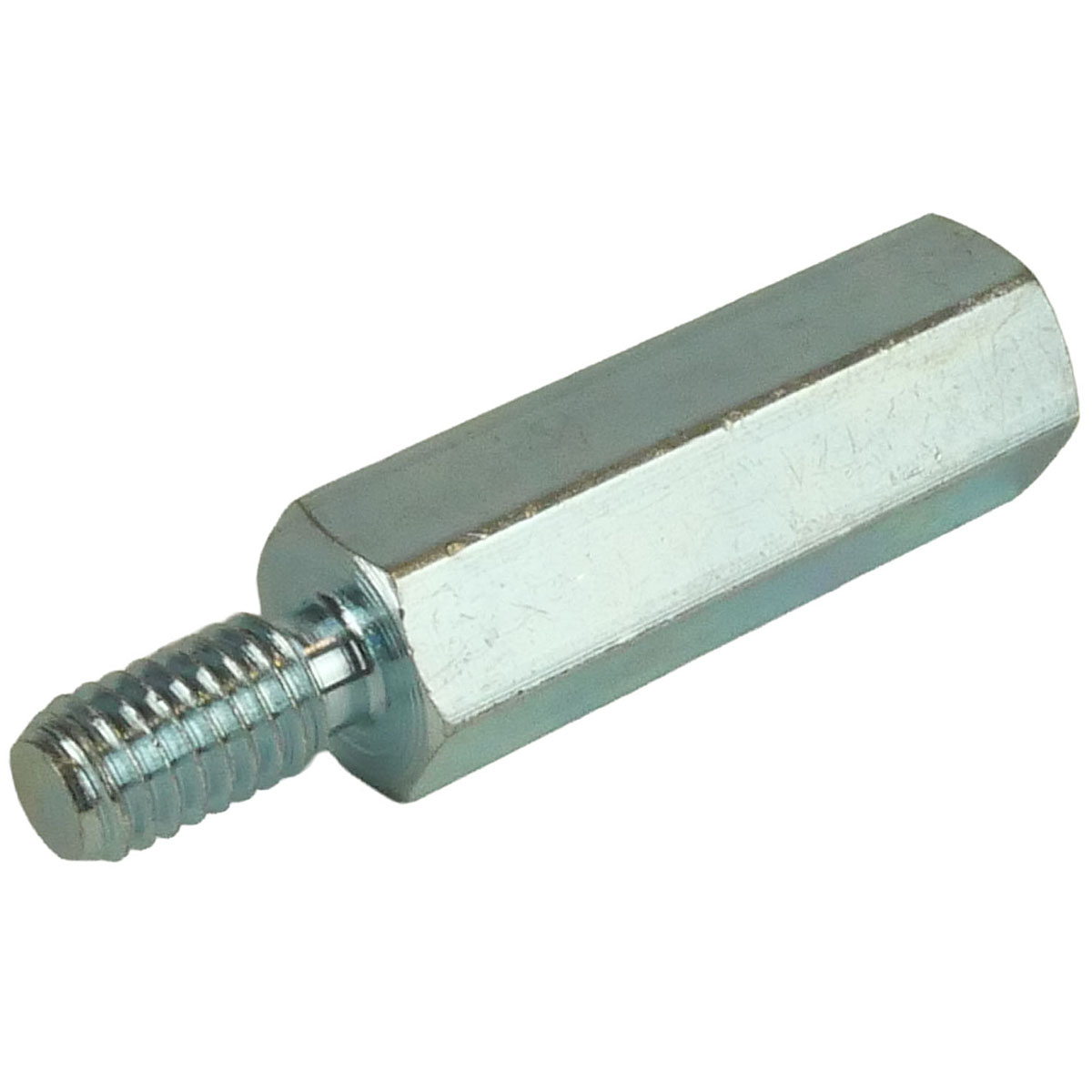 Abstandsbolzen 6-Kant verzinkt M6x30mm SW10 für Bandführungshöhenverstellung an Maschinen wie der Bosch MBS