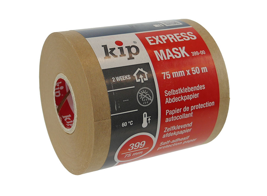 KIP KIP 399 Express Mask selbstklebendes Abdeckpapier 75mm 50m - Karton (24 Rollen)