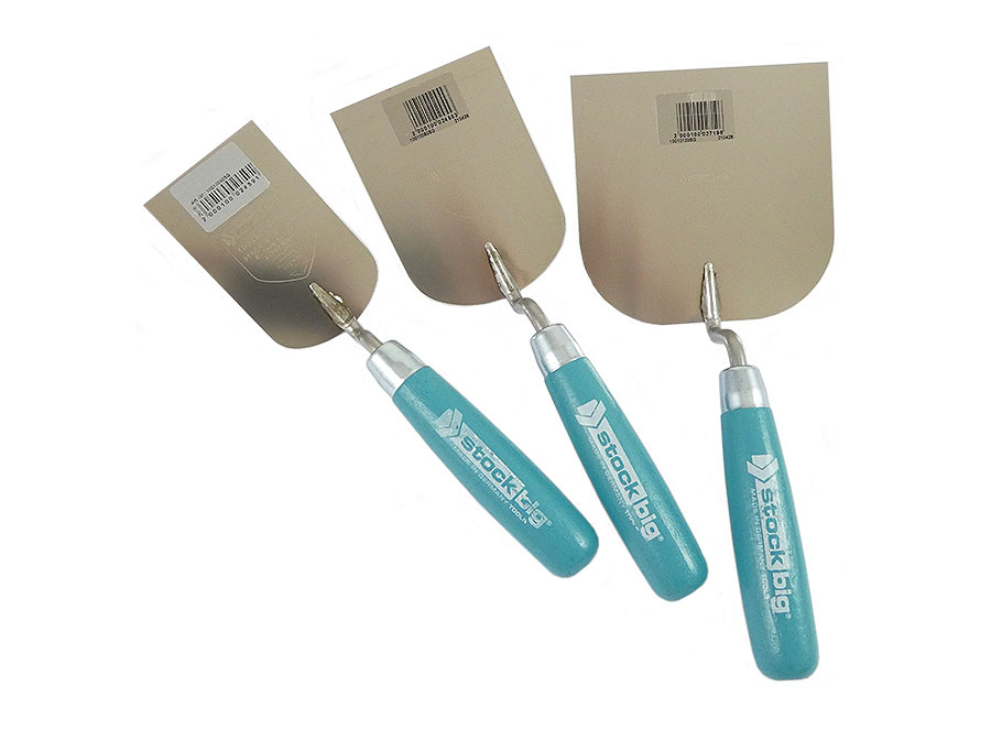 Stukkateurspachtel Gipserspachtel rostfrei mit Holzgriff