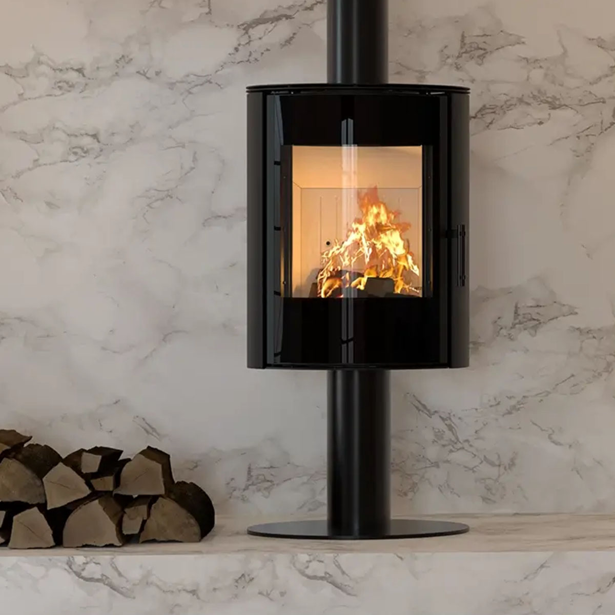 ELLISSE SF Freistehender Kamin
