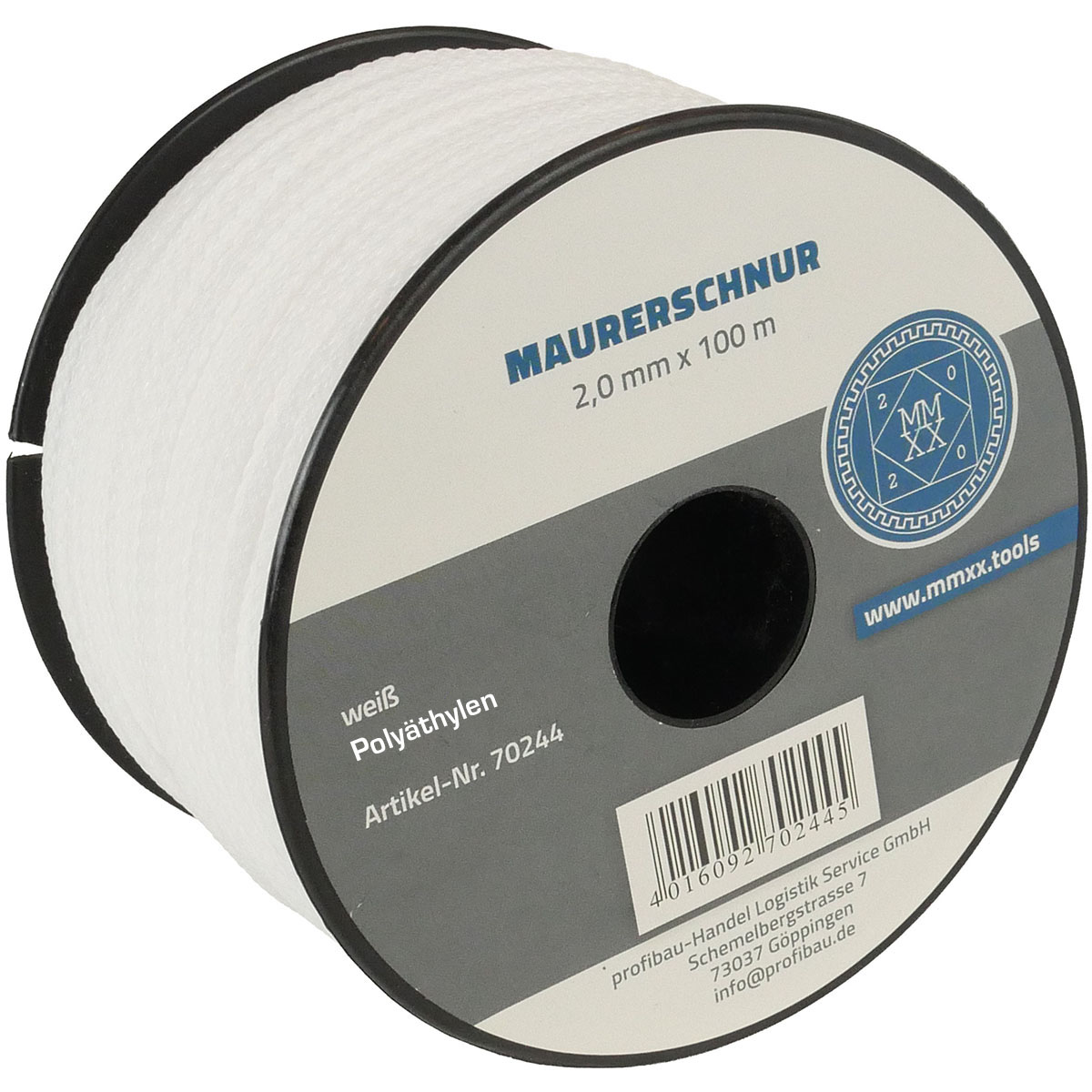 Maurerschnur Fliesenlegerschnur 2mm Weiß 100m - 70244