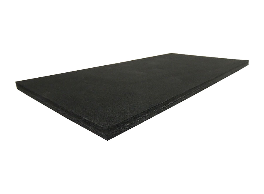 Moosgummibelag 280x140x7mm schwarz für Reibebrett