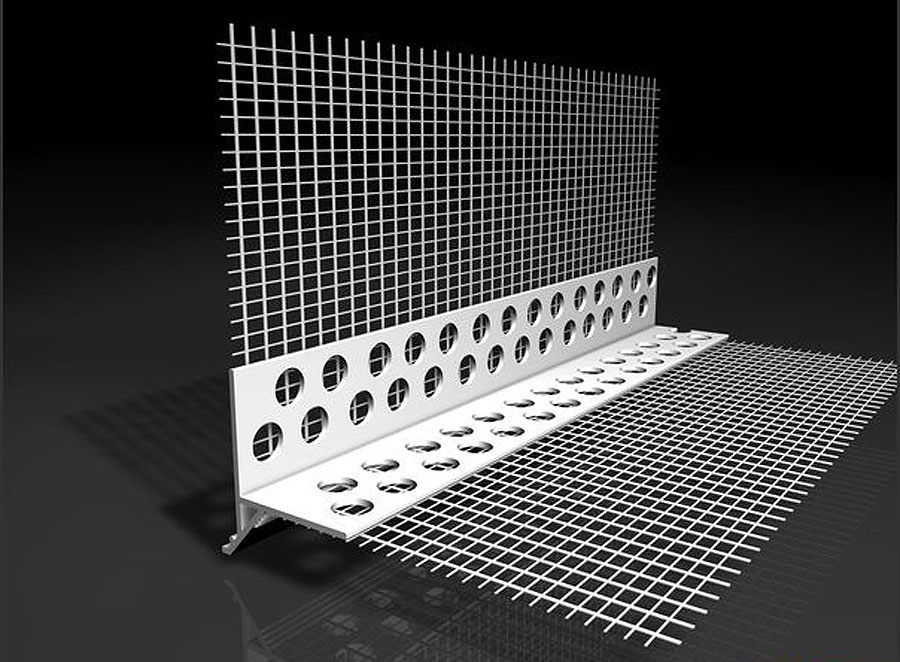 Tropfkantenprofil mit Glasgewebe Tropfkantenprofil mit Glasgewebe