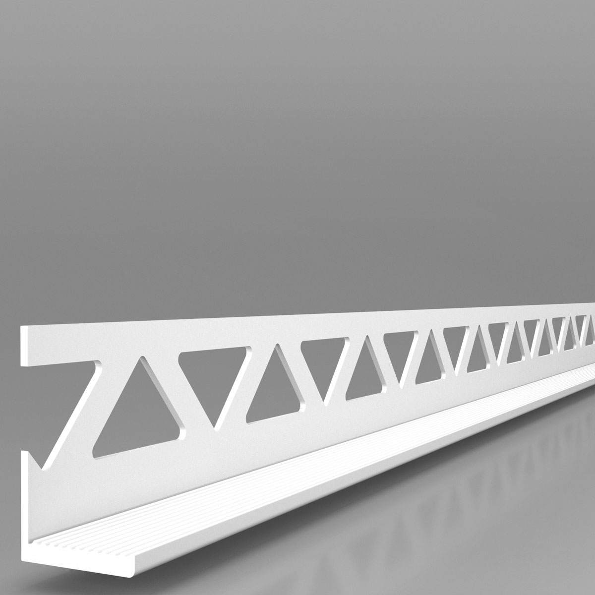PVC-Abschlussprofil 14 mm x 2,5 m – 36 Profile / 90 lfm