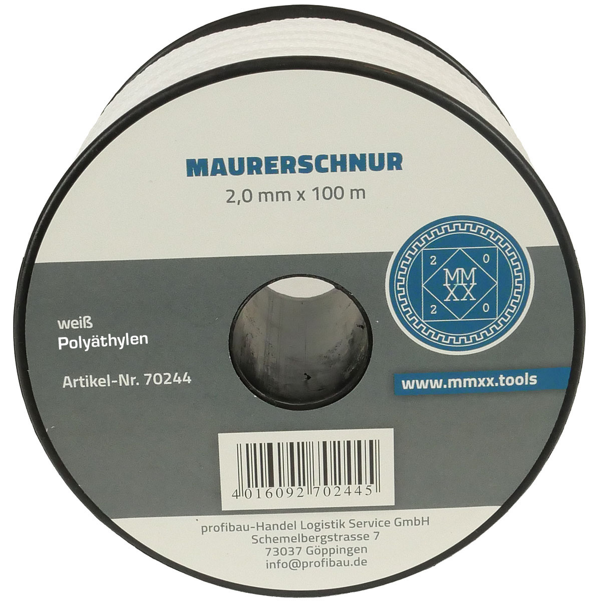 Maurerschnur Fliesenlegerschnur 2mm Weiß 100m - 70244